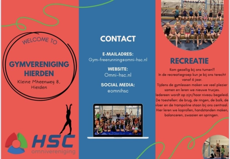 Flyer gymvereniging OMNI-HSC