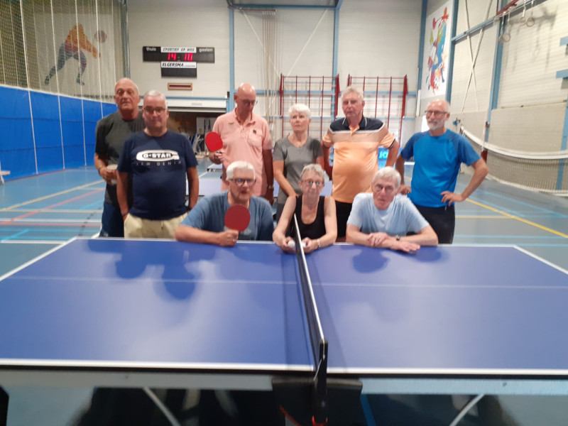 Geslaagd tafeltennis 55+ toernooi
