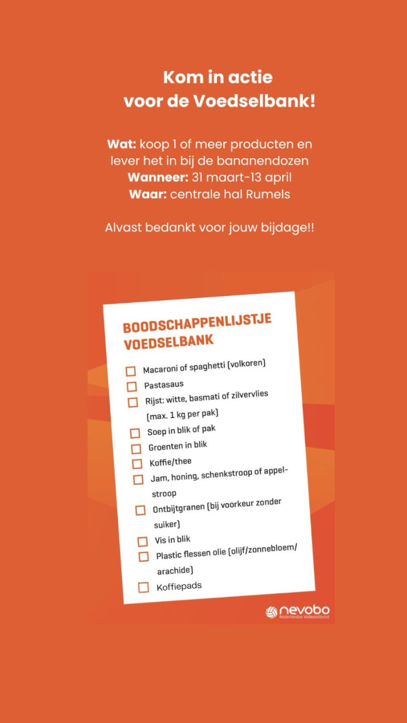 Kom in actie voor de Voedselbank!